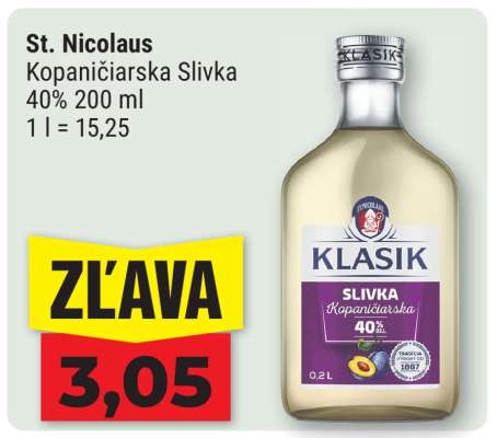 St. Nicolaus Kopaničiarska Slivka 40% 200 ml