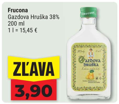 Frucona Gazdova Hruška 38% 200 ml