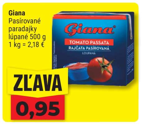 Giana Pasírované paradajky lúpané 500 g