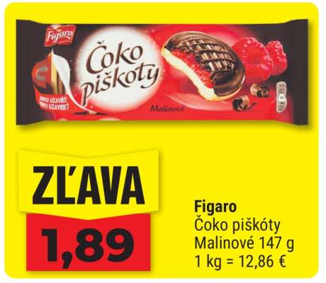 Figaro Čoko piškóty Malinové 147 g