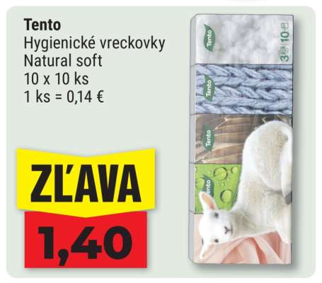 Tento Hygienické vreckovky Natural soft