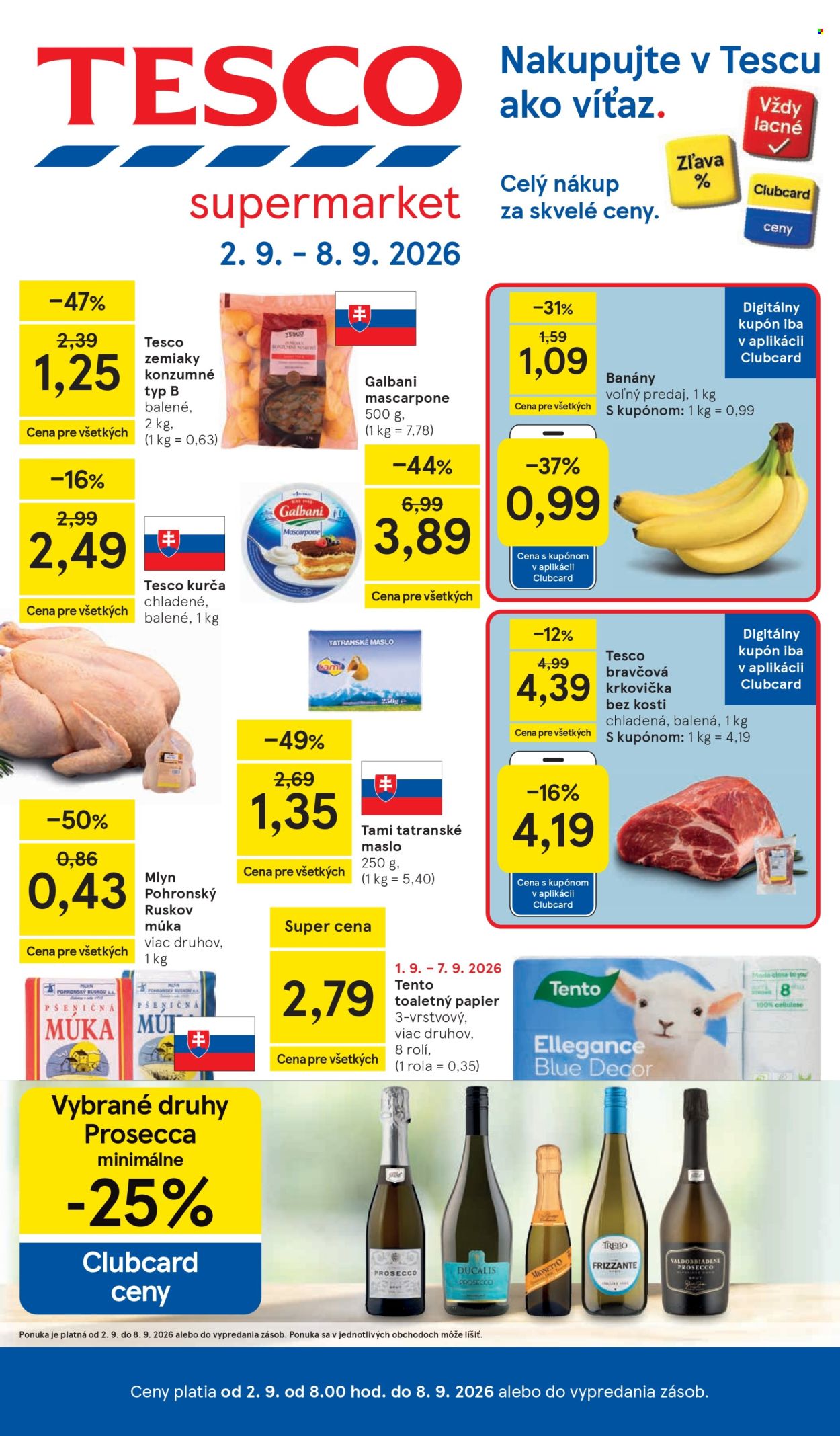Leták TESCO supermarket - 2.9.2026 - 8.9.2026. Strana 1