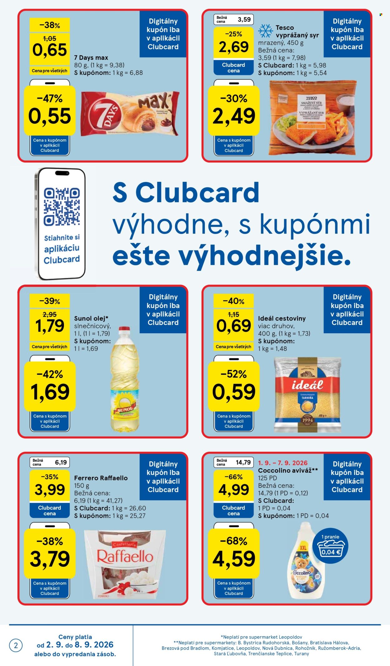 Leták TESCO supermarket - 2.9.2026 - 8.9.2026. Strana 2