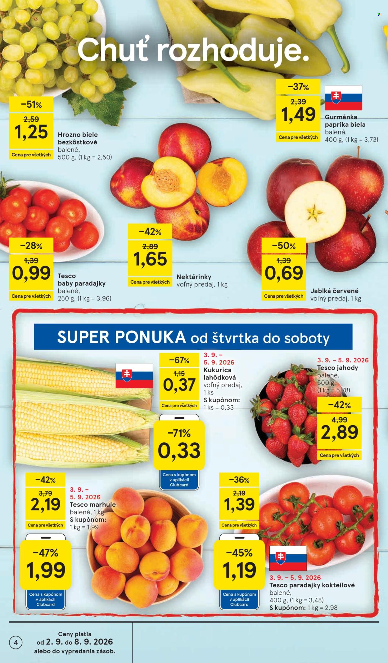 Leták TESCO supermarket - 2.9.2026 - 8.9.2026. Strana 4