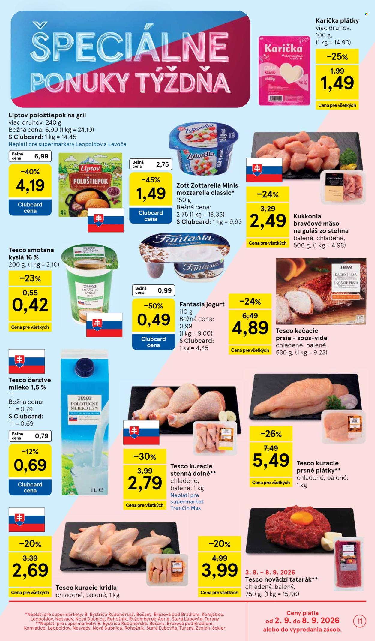 Leták TESCO supermarket - 2.9.2026 - 8.9.2026. Strana 11
