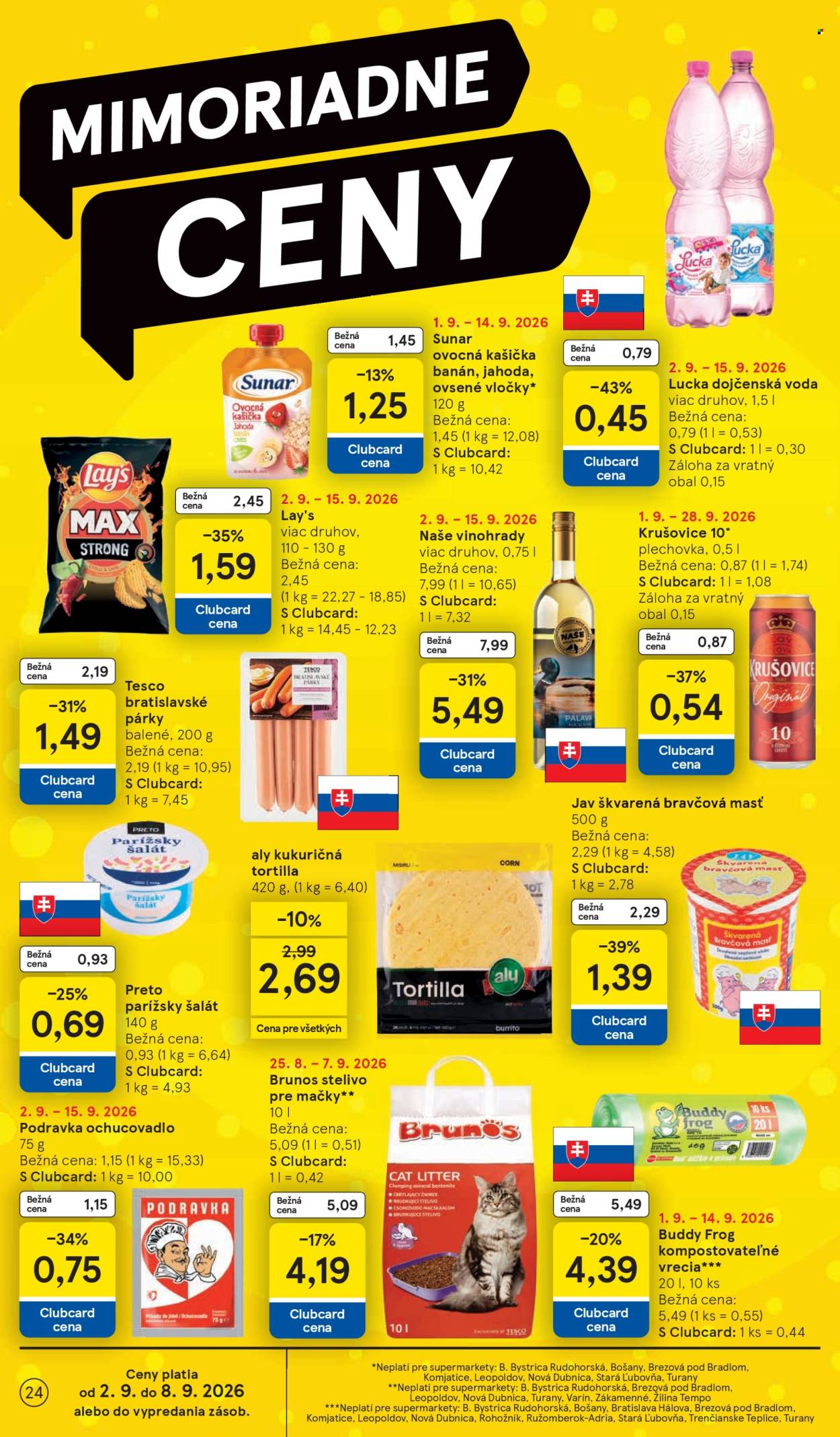 Leták TESCO supermarket - 2.9.2026 - 8.9.2026. Strana 24