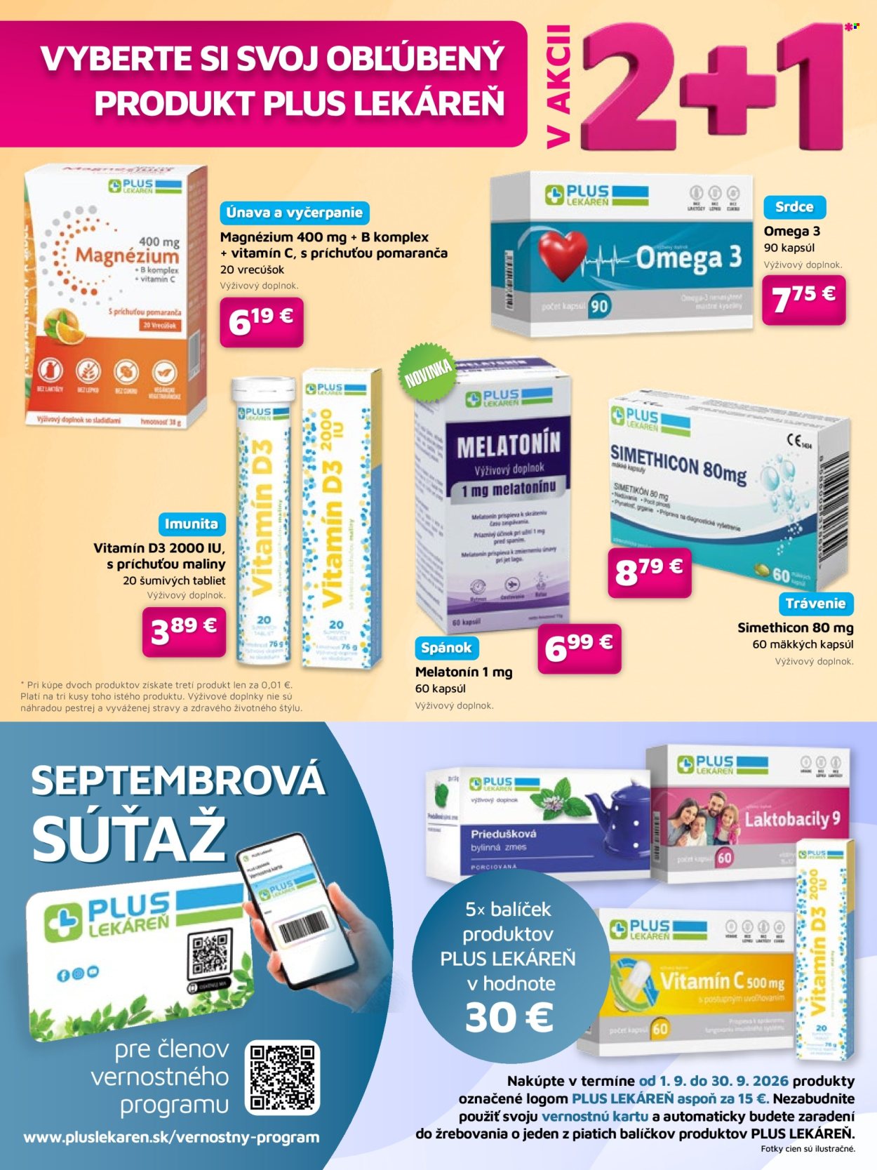 Leták Plus lekáreň - 1.9.2026 - 30.9.2026. Strana 8
