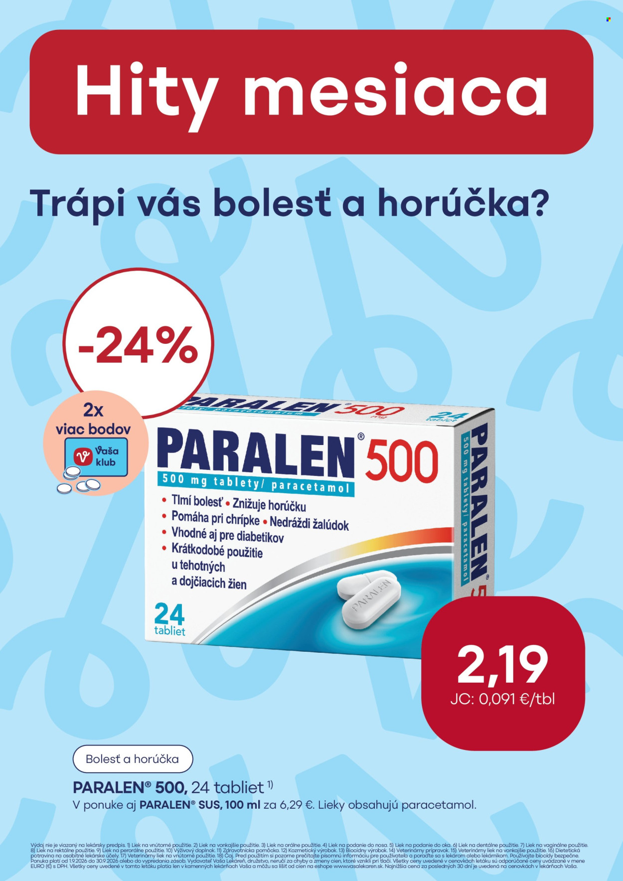 Leták Vaša lekáreň - 1.9.2026 - 30.9.2026. Strana 15