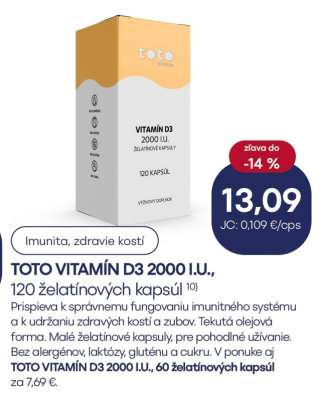 TOTO VITAMÍN D3 2000 I.U.
