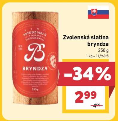Zvolenská slatina bryndza