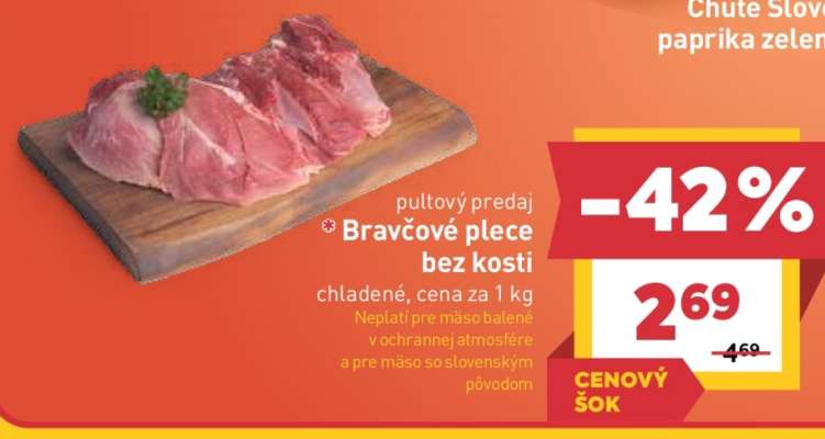 Bravčové plece bez kosti