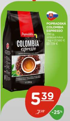 POPRADSKÁ COLOMBIA ESPRESSO