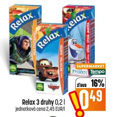 Relax 3 druhy 0,2 l