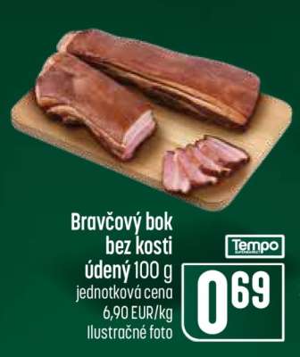 Bravčový bok bez kosti údený