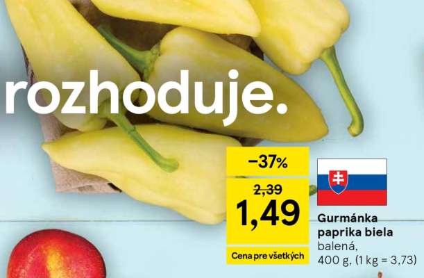 Gurmánka paprika biela