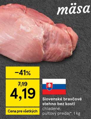 Slovenské bravčové stehno bez kosti