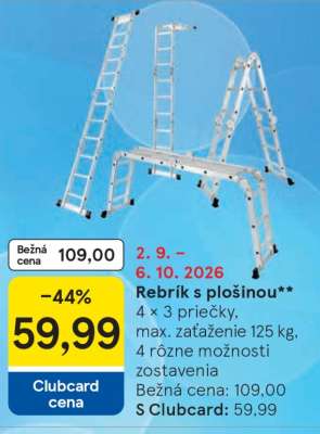 Rebrík s plošinou**