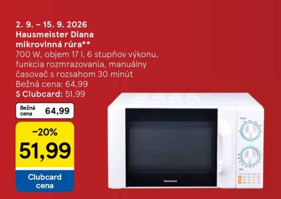 Hausmeister Diana mikrovlnná rúra**