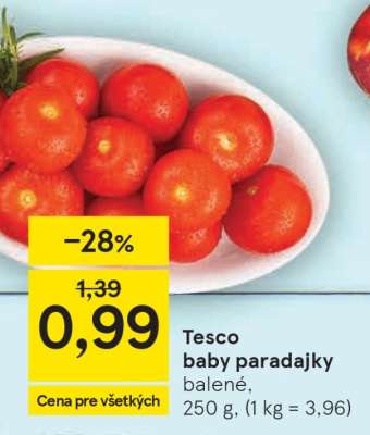 Tesco baby paradajky