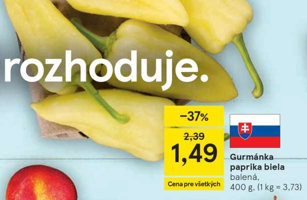 Gurmánka paprika biela