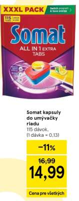 Somat kapsuly do umývačky riadu