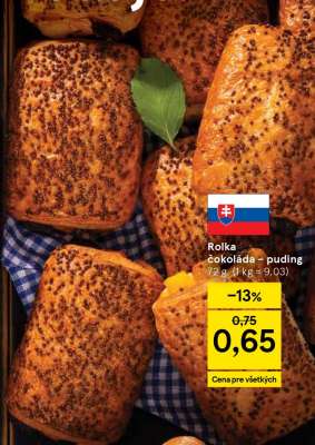 Rolka čokoláda – puding