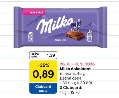 Milka čokoláda