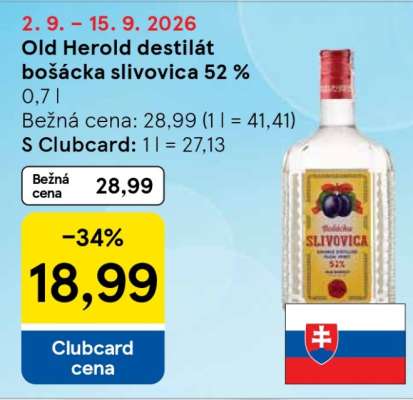 Old Herold destilát bošácka slivovica 52%