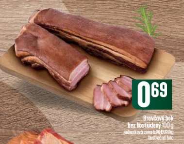 Bravčový bok bez kosti údený 100 g