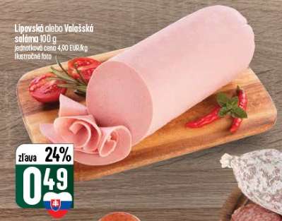 Liptovská alebo Valašská saláma 100 g