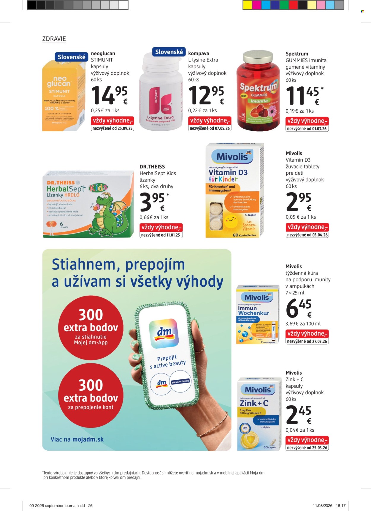 Leták dm drogerie - 1.9.2026 - 30.9.2026. Strana 26