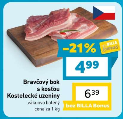 Bravčový bok s kosťou Kostelecké uzeniny
