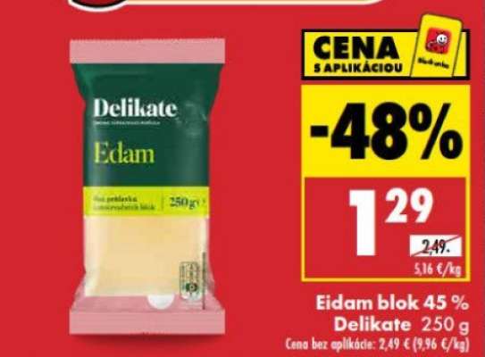 Eidam blok 45% Delikate 250 g