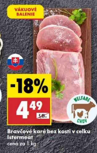 Bravčové karé bez kosti v celku Istermeat