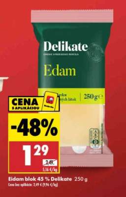 Eidam blok 45% Delikate 250 g