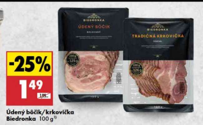 Údený bôčik/krkovička Biedronka 100 g