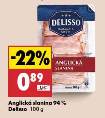 Anglická slanina 94 % Delisso 100 g