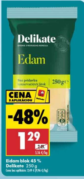 Eidam blok 45% Delikate 250 g
