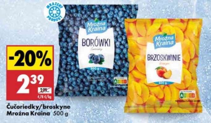 Čučoriedky/broskyne Mroźna kraina 500 g