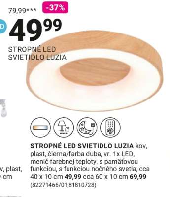 STROPNÉ LED SVIETIDLO LUZIA