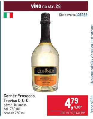 Cornér Prosecco Treviso D.O.C.