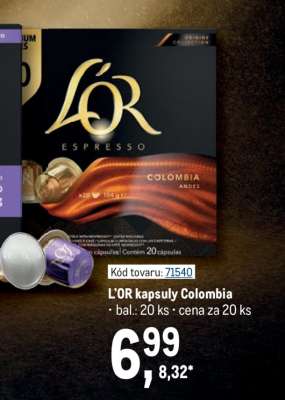 L'OR kapsuly Colombia