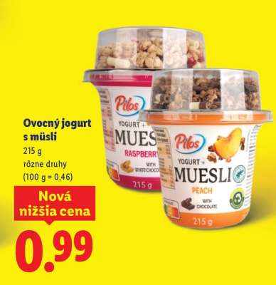 Ovocný jogurt s müsli