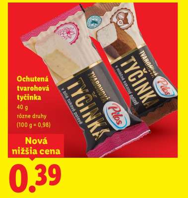 Ochutená tvarohová tyčinka