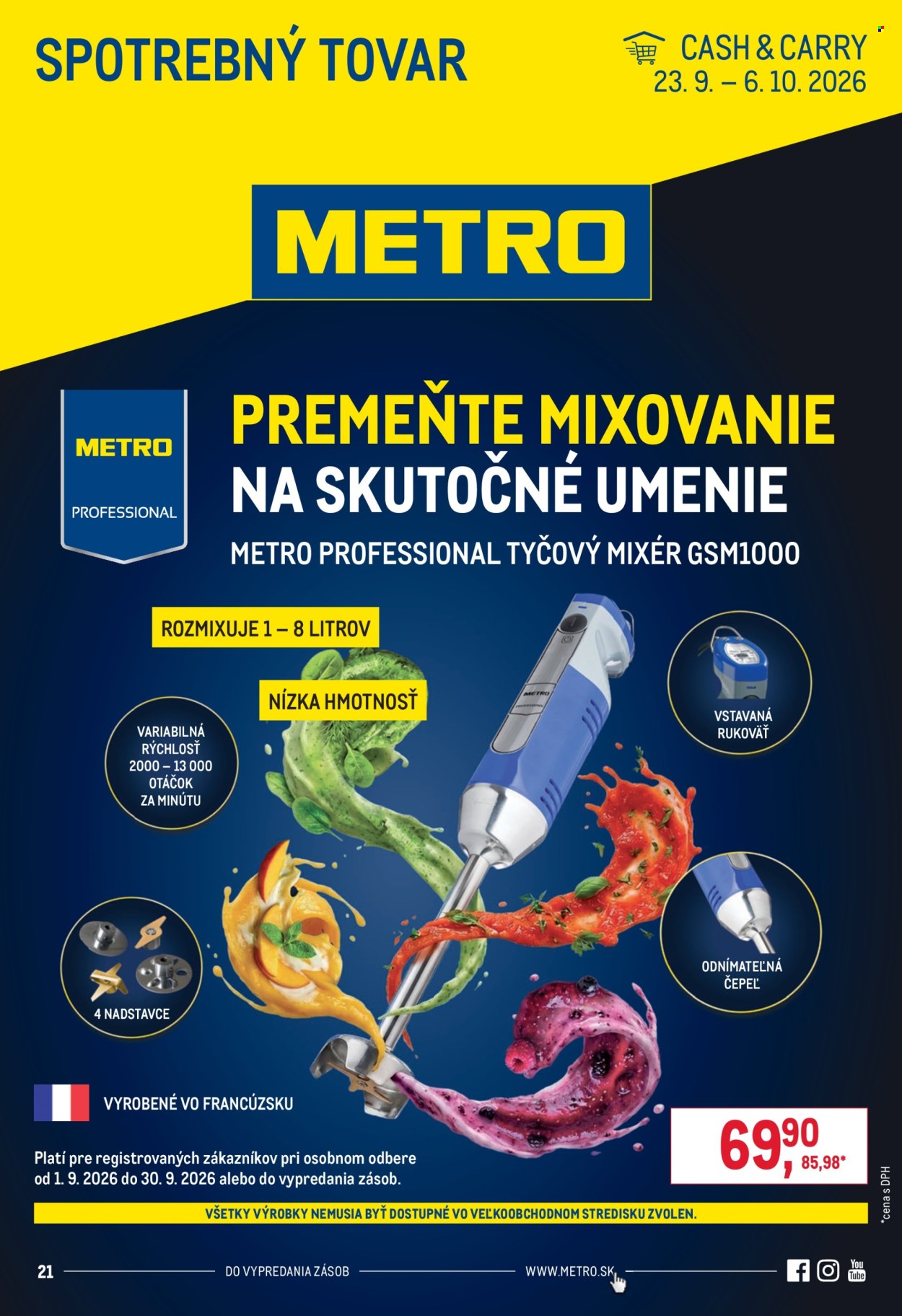 Leták Metro - 23.9.2026 - 6.10.2026. Strana 1