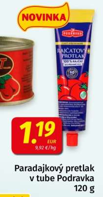 Paradajkový pretlak v tube Podravka 120 g