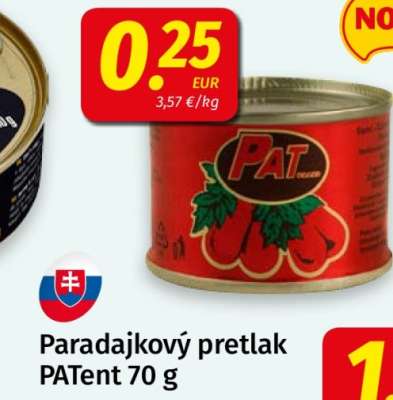 Paradajkový pretlak PATent 70 g