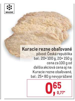Kuracie rezne obal'ované