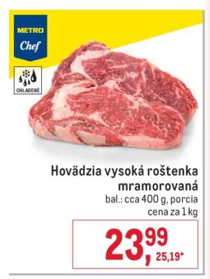 Hovädzia vysoká roštenka mramorovaná