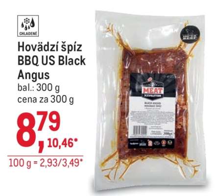Hovädzí špíz BBQ US Black Angus